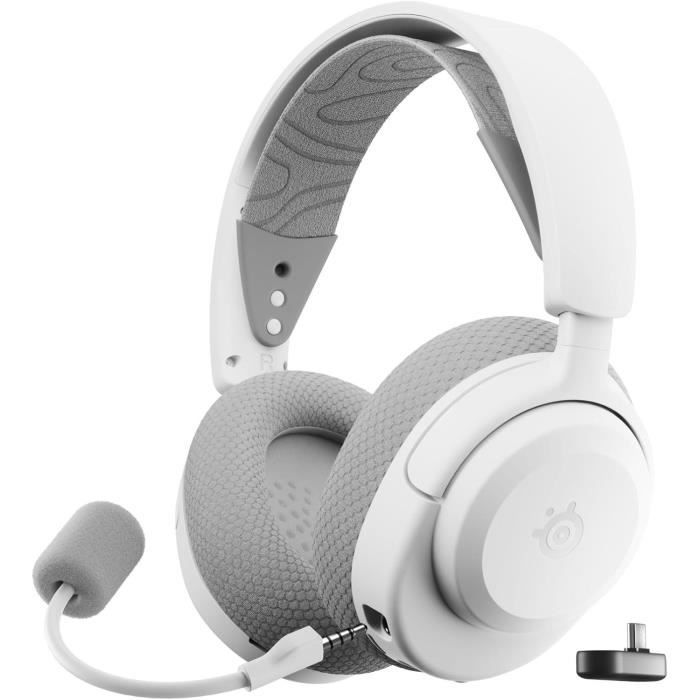 Kabelloses Gaming-Headset – STEELSERIES – Arctis Nova 3PW – 40 Stunden Akkulaufzeit – Bluetooth – USB-C-Anschluss; abspielen