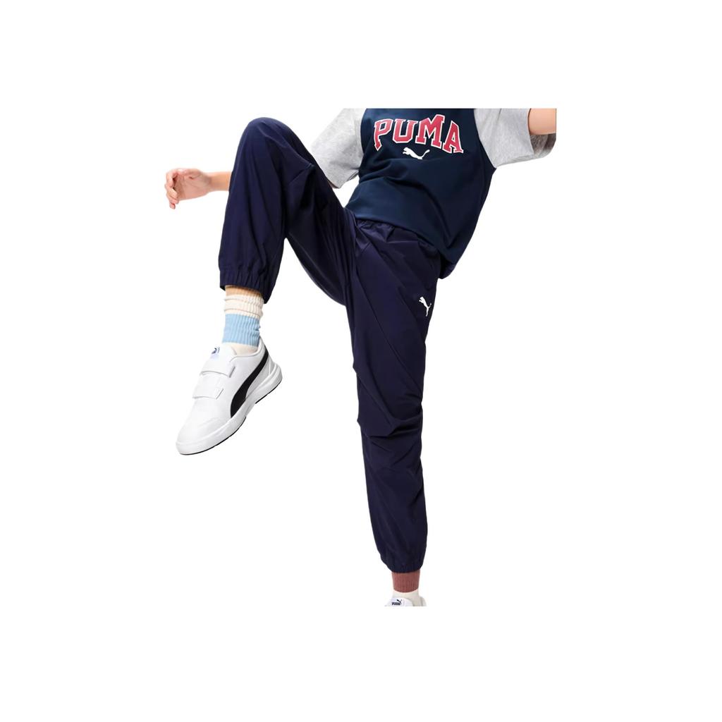 Puma Simple Stylish Comfortable Elastic Waist Long Pants Spring Kids bottoms Blue 950436-02
