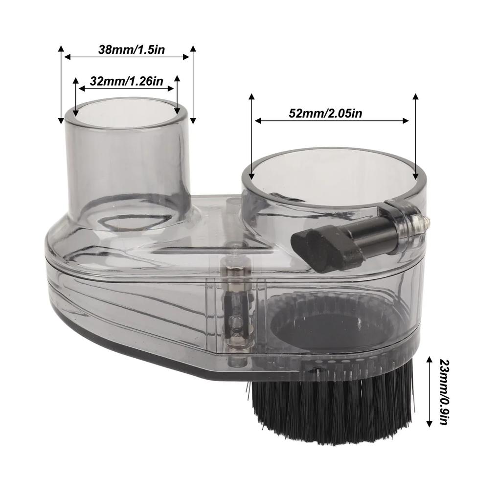 52mm Diameter Magnetic Adjustable Height Router Dust Shoe 38mm Hose Diameter CNC Dust Shoe Nylon Brush for 52mm Spindle Motors