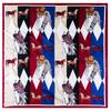 POBING Silk Scarf Women Large Shawls Horse Print Stoles Square Bandana Luxury Kerchief Big Hijab Scarf Female Foulards 130CM