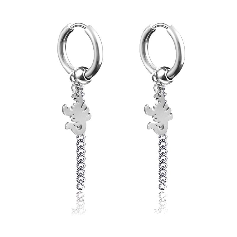 1 Paar Modische Punk Gothic Edelstahl Hängeohrringe Stecker für Damen Herren Gothic Street Pop Hip Hop Rock Ohrschmuck Geschenk