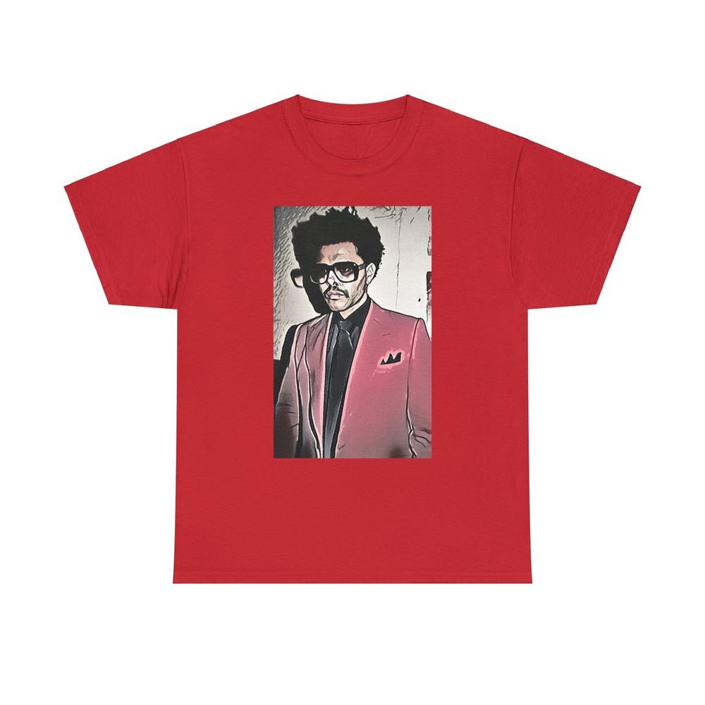 

The Weeknd Graphic Print Crew Neck Short Sleeve Unisex Heavy Cotton Tee Shirt L