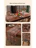 Imanqi Yun Retro Colorful Jacquard Diamond Geometric Tassel Table Runner
