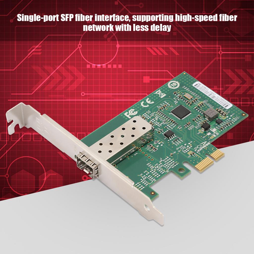 Glasfaser Gigabit Ethernet Netzwerkkarte für Intel i210 PCI Ex1 Einzelport SFP 101001000bps