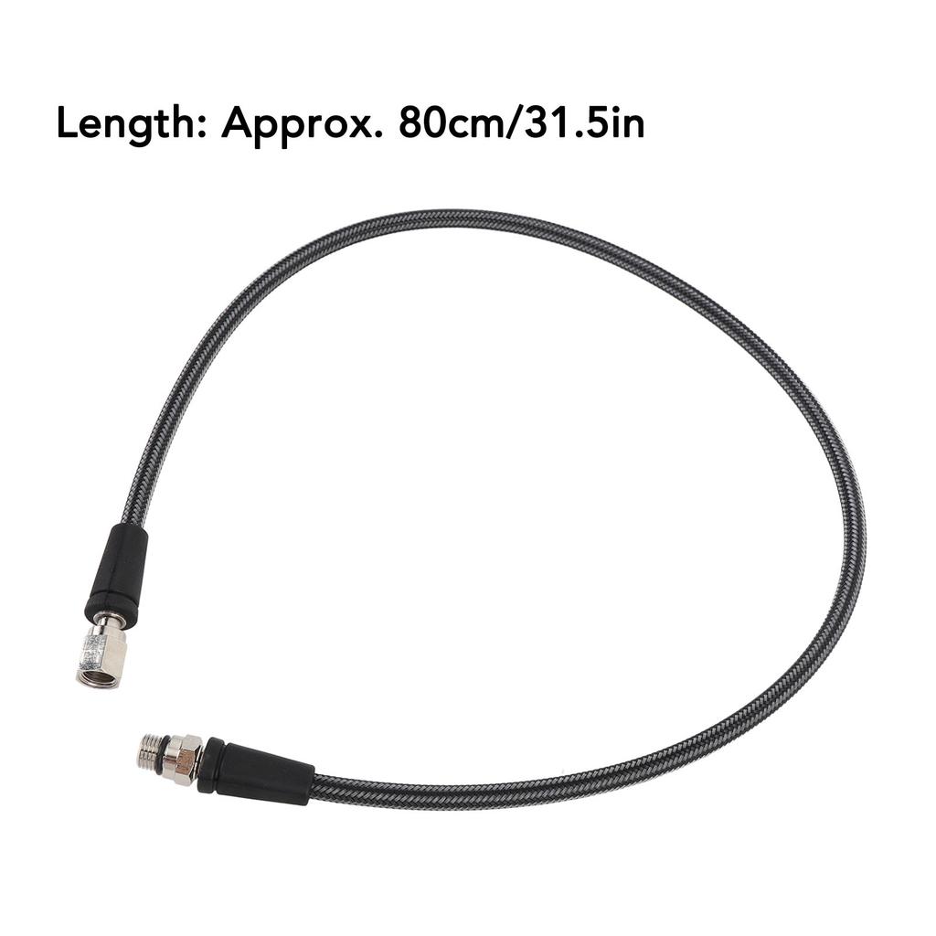 Scuba Diving High Pressure Hose 80cm Carbon Fiber Braiding Flexible Diving Pressure Gauge Hose for B