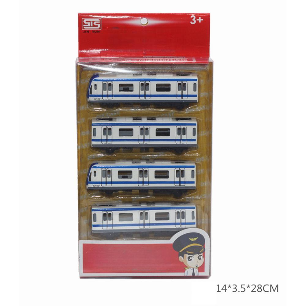 1/64 Scale Train Model, 4 Urban Rail Subway Alloy Train Cars, Alloy Subway Model, Subway/car Model