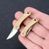 Brass Foding Knife Portable Mini Pocket Knives for Men Gift Keychain Outdoor Survival Multitool EDC For Unpacking Express Boxes