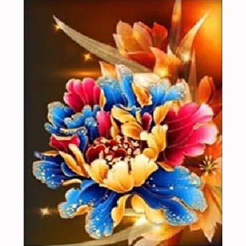 

HUACAN DIY Полный дрель Алмазная картина Цветочная вышивка Крестом Мозаика Домашний декор Подарок B