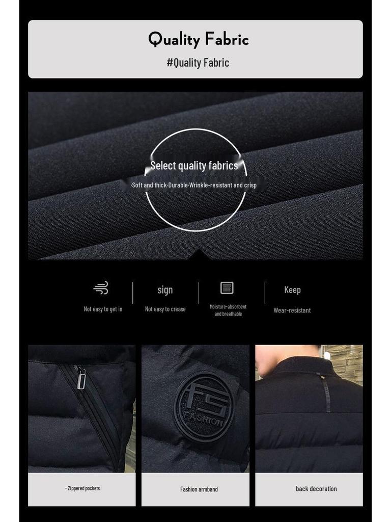 Men's Stand-Up Collar Thickened Winter Cotton Jacket - Warm, Trendy 2020 Coat