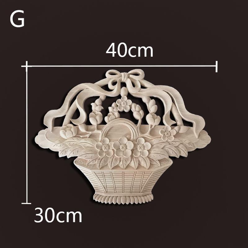 Europe Wood Appliques Onlays Decorative Wood Decals For Furniture Carving Decoration Wall Doors Cabinet Furniture Home Decor