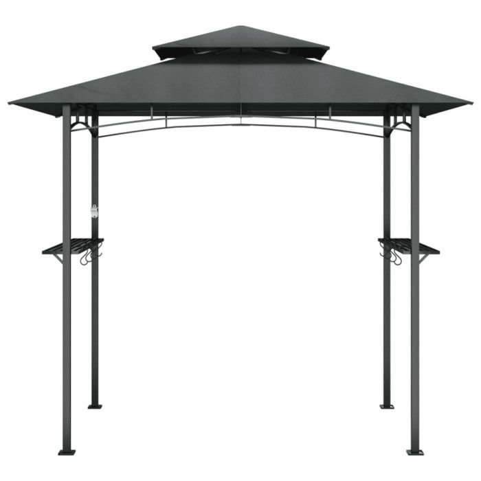 VidaXL Gazebo BBQ et étagères latérales anthracite 240x150x243cm acier 360140