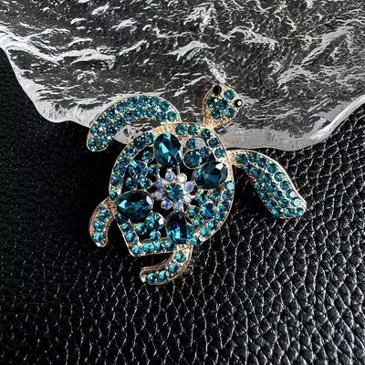 Rhinestone Turtle Brooch, Personality Trend Brooch Pin Cartoon High-End Waist Artifact Clothing Accessories
