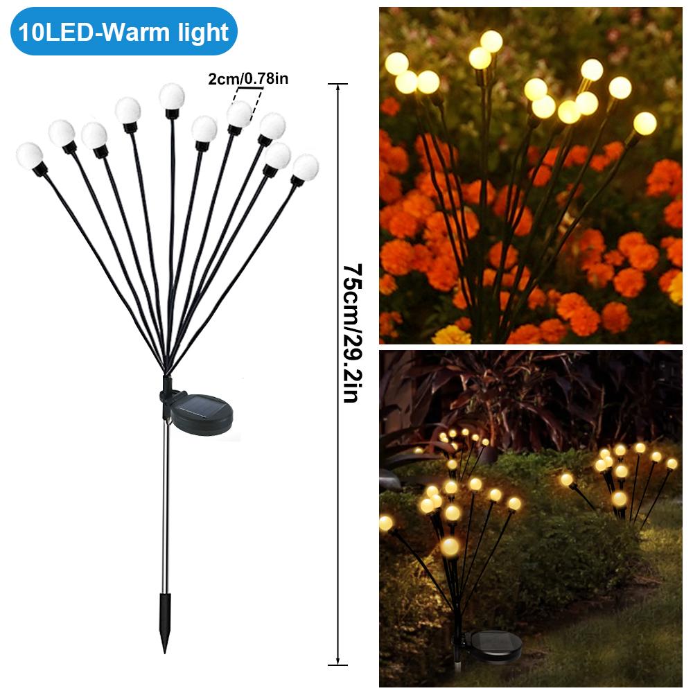6/8/10 LED Solar Garden Lighting Solar Powered Firefly Lights Outdoor Garden Decoration Landscape Lights Firefly Lawn Lamps