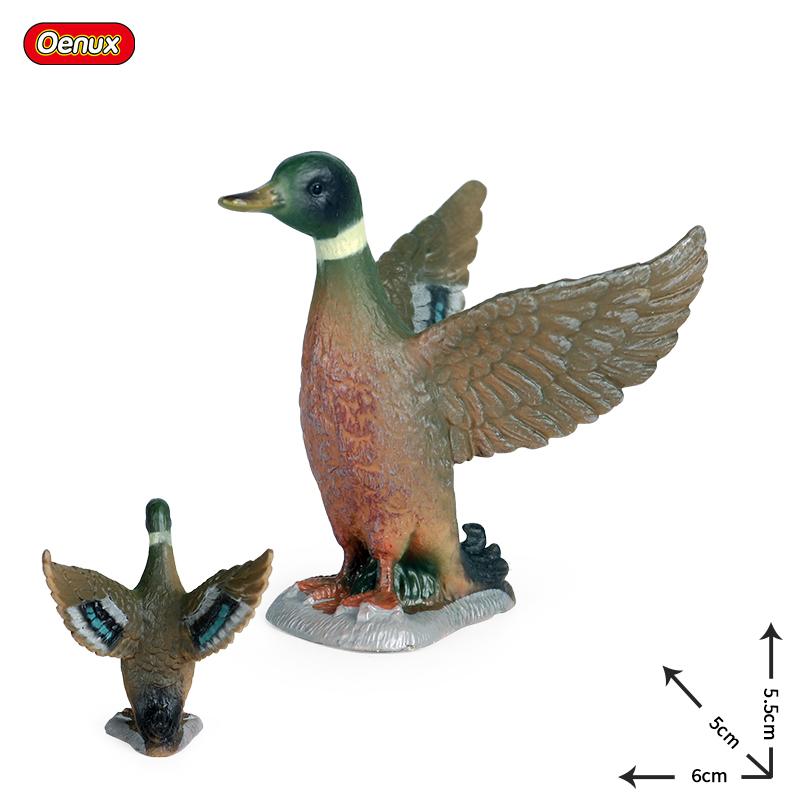 Oenux Poultry Model Simulation Goose Swan Gaggle Duck Flock Action Figures Farm Animals Figurine Miniature Education Kids Toy