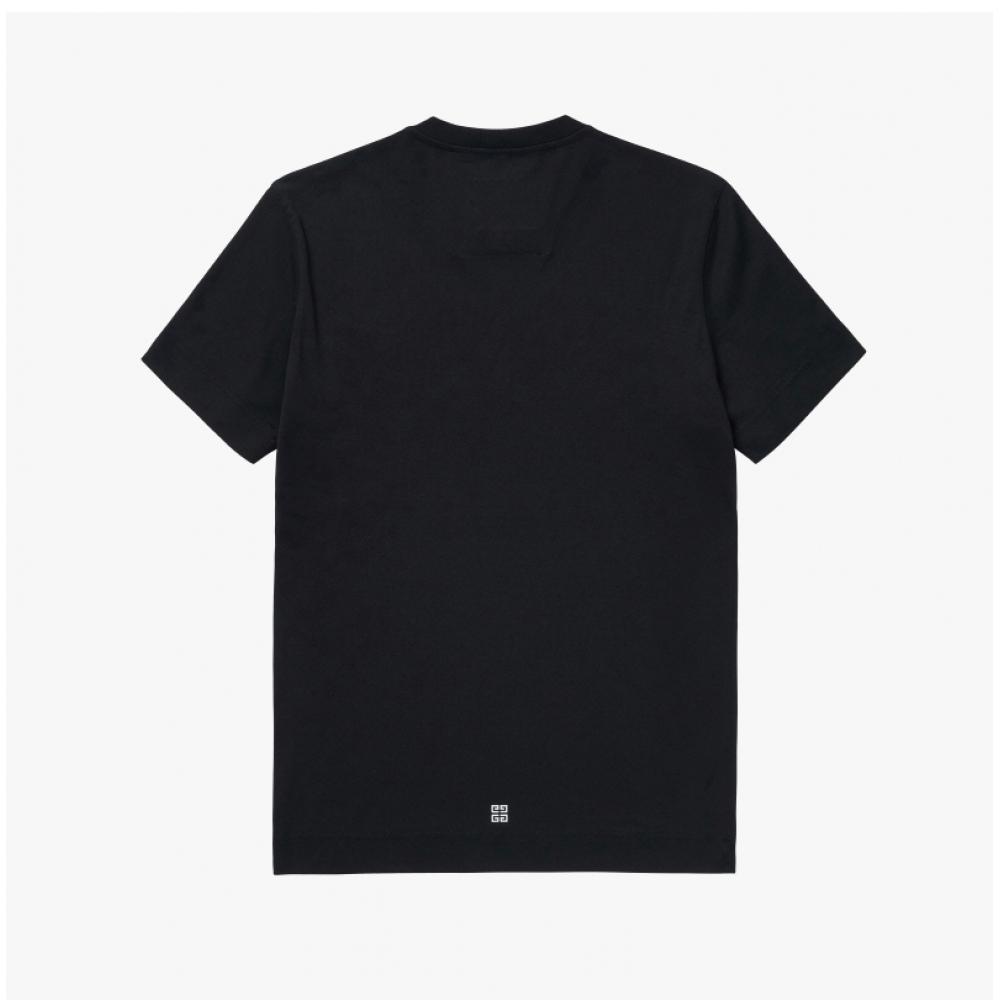 Givenchy Bm716g3yac 001 T-shirt da uomo a maniche corte, vestibilità slim, con stampa logo Archetype, taglia S