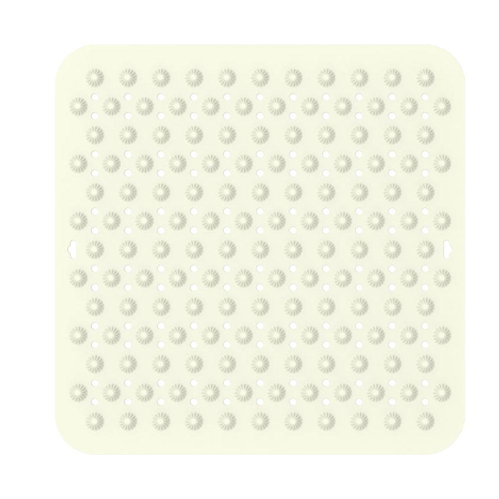 Bath Mat With Effective Drainage Holes Drain Mat 60*60 Cm Silicone Bath Mat Anti-slip Safety Mat Versatile Size Options