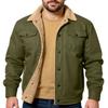 Men's Outdoor Casual Loose-Fit Fleece-Lined Cotton Work Jacket