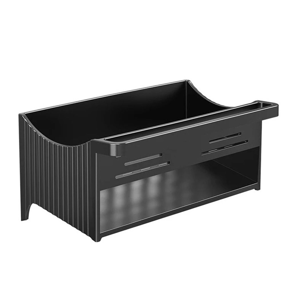 

Quick Dry Sponge Self-draining Tray Hanging Rod Dishrag Holder Home Drain Shelf Countertop чёрный