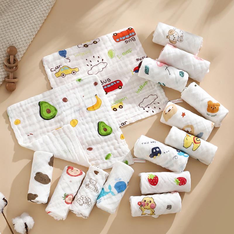 Six-Layer Pure Cotton Baby Bib & Towel Set