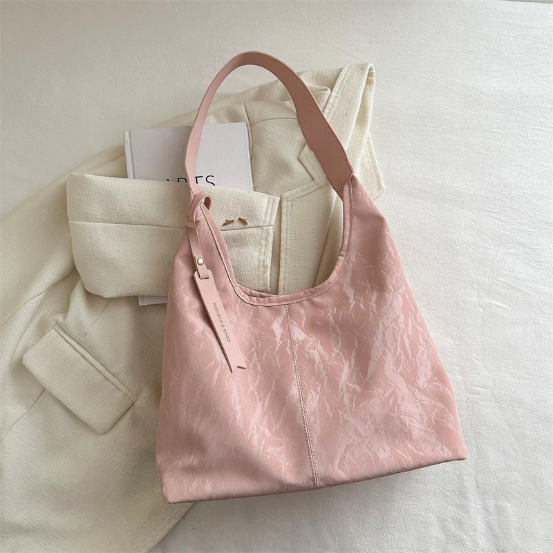 Trendy Street Style Womens Canvas Tote Bag 2024 New Design Simple And Elegant розовый
