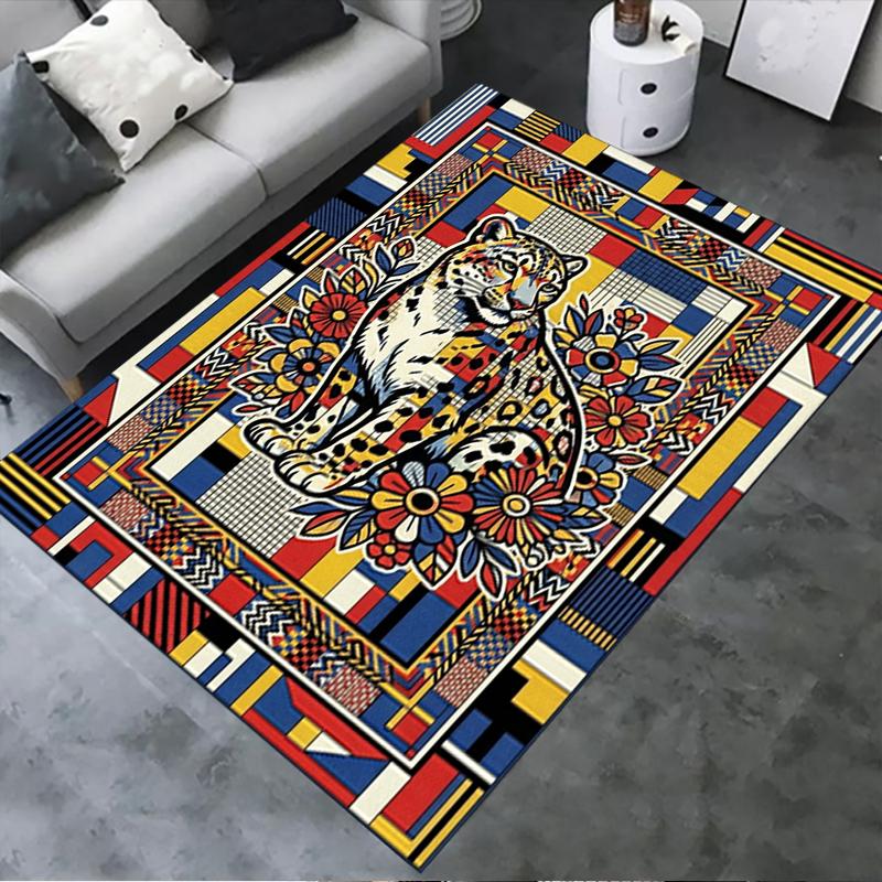 2025 New Snow Leopard Animal Carpet Rug for Living Room Bedroom Home Sofa Decoration,Kids play Non-slip Floor Mat111