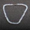 Natural stone necklace, Crystal agate, rainbow stone necklace, 5 * 8mm, abacus knotted necklace