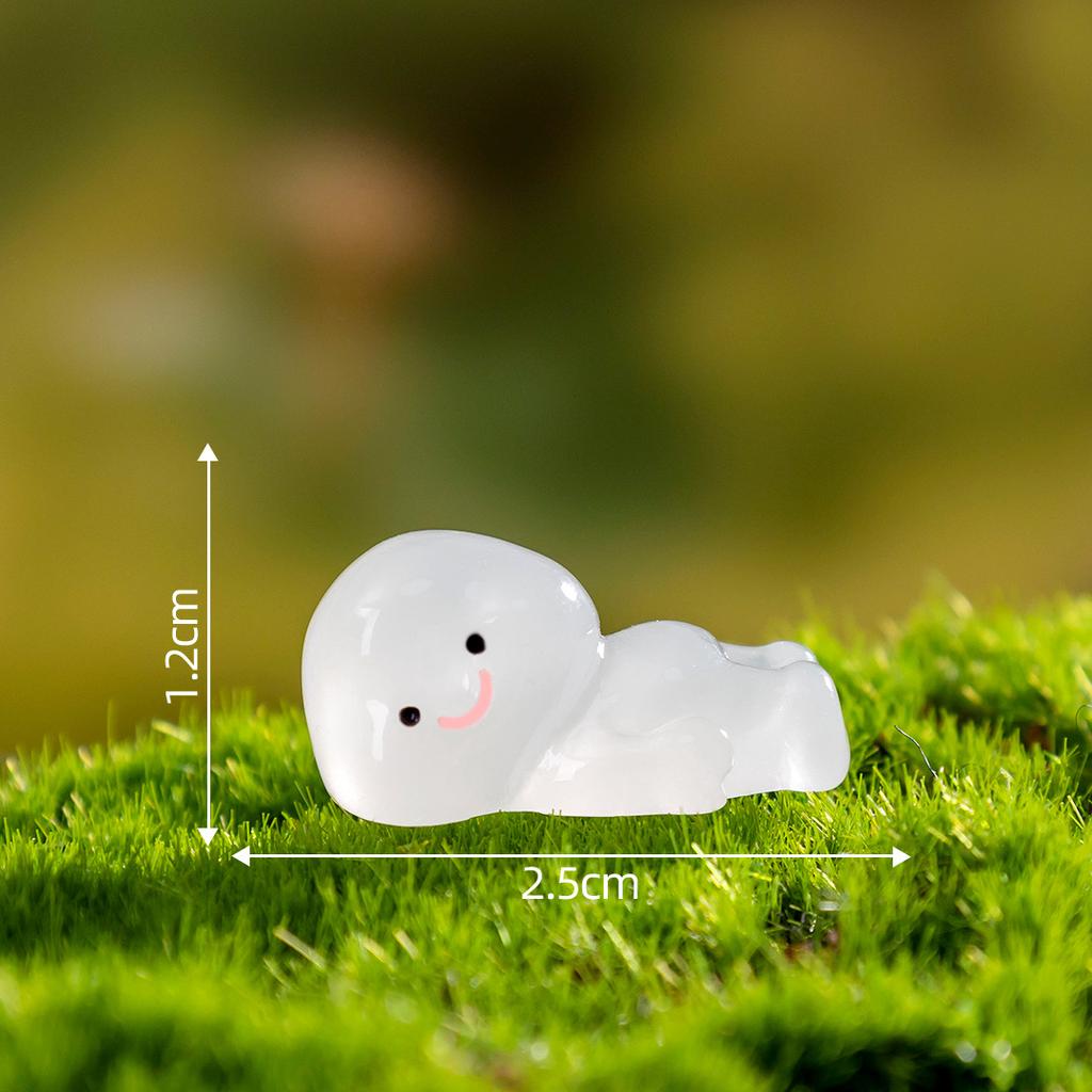 Mechová Mikro Krajina Kreativní Roztomilý Svítící Rohový Malý Mužíček DIY Dekorační Doplňky Stolní Auto Malé Ozdoby