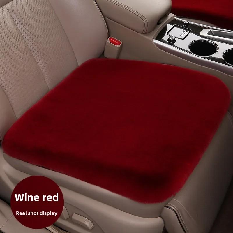 Sheepskin Car Seat Cushion Seat Covers Universal Fur Car Seat Cushion Winter Warm Car Seat Cover Automobile Interior Accessory
