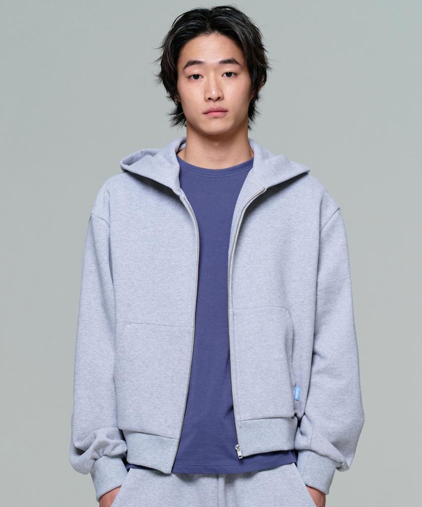 Era Unisex Era Oversized Hooded Zip-Up - Melange Gray