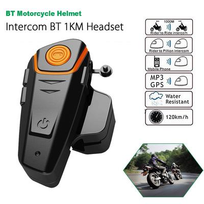 Motorcycle Helmet Bluetooth Headset Intercom Supports Real-time Intercom FM Radio Function