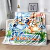 Rainbow Soccer Friends Customize Text Blanket Gift Personalized Blanket Soft Warm Cozy for Office Picnics Seaside Bedding Four Seasons Universal