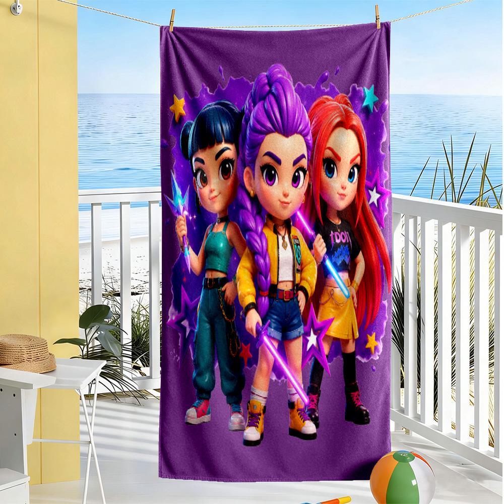 Virtual Fashion Show Beach Towel Quick-Dry Soft Microfiber Comfortable Lightweight Suitable for Swimming, Gym, Camping, Yoga Vacation