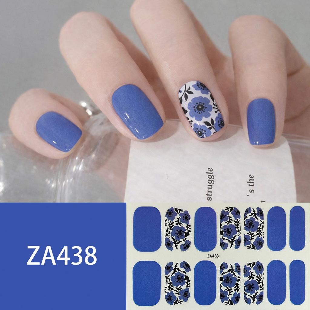 ZA Skin Brightening Waterproof No-Cure Full Cover Gel Nail Wraps, Luxury Minimalist Nail Stickers, Nail Patch Films