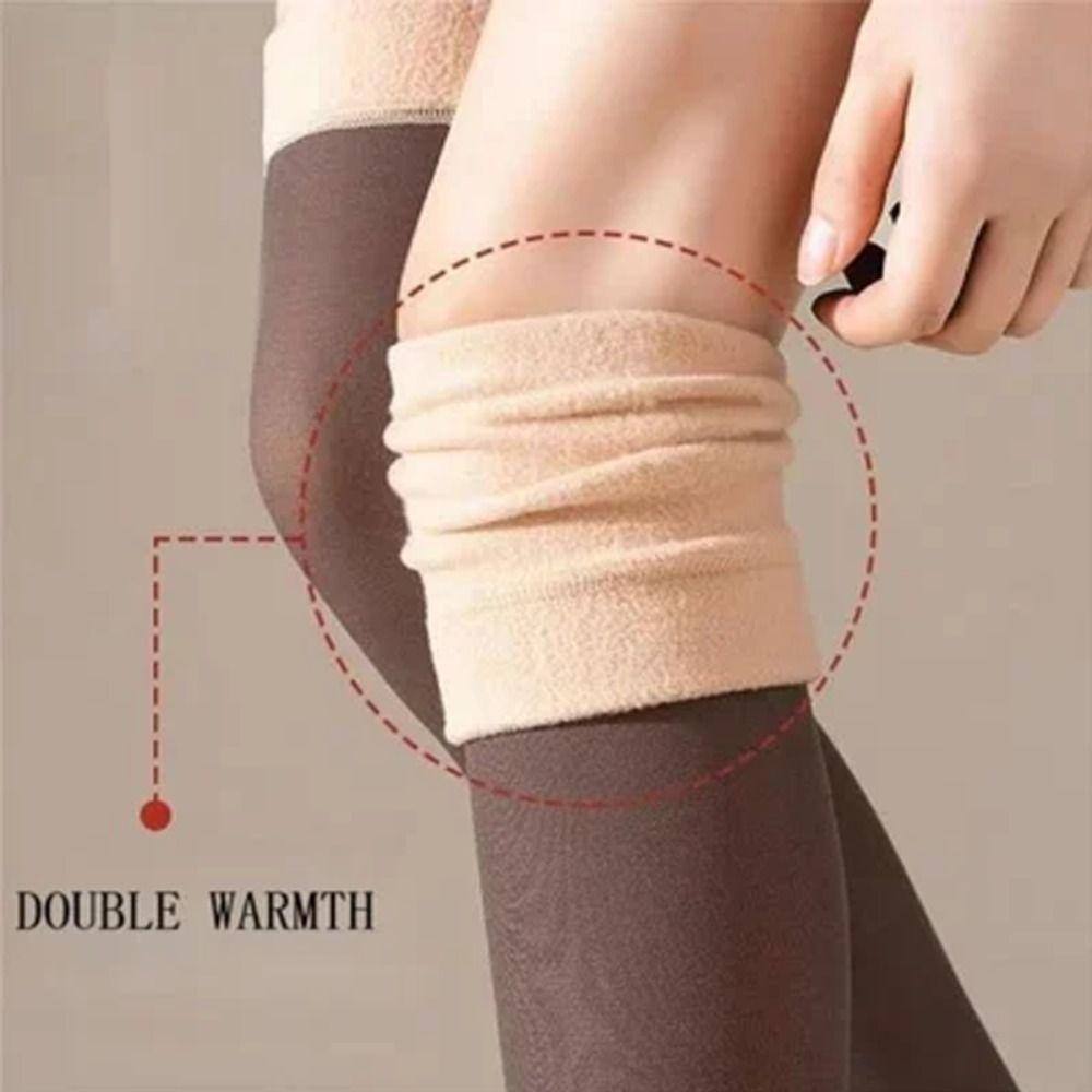 Velvet Translucent Stretch Socks Thickened Sexy Sock Boots Fashion Warm Knee Socks