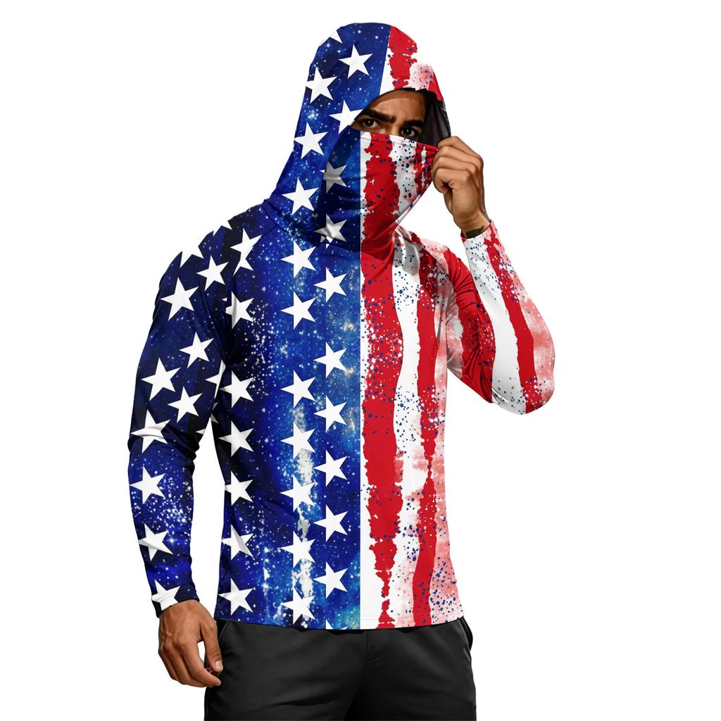 Men's Summer Quick-dryingLong-sleeved T-shirt Sun ClothingFishing FitnessSports Hded Long-sleeved Tp