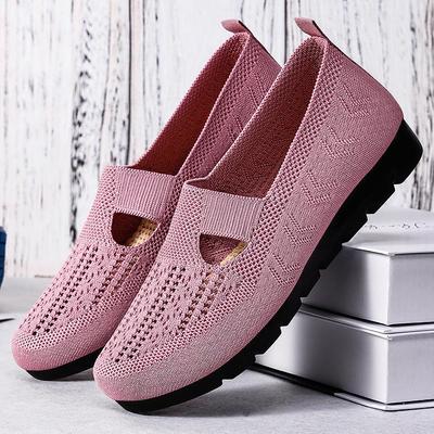 Women's Spring Breathable Slip-On Casual Shoes - Comfortable Soft Sole, Plus Size Available