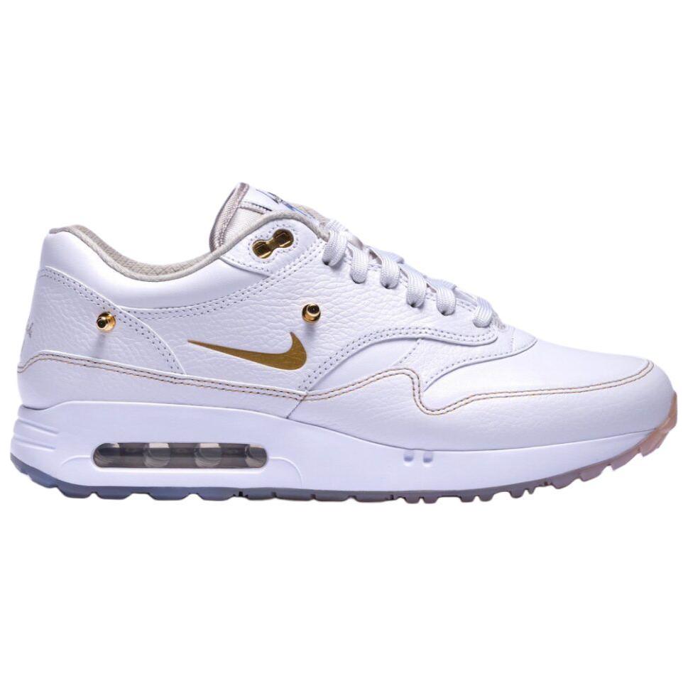 Eastside Golf X Nike Air Max 1 86 OG Golf Big Bubble - Everyones Game. Be Authentic Unisex Sneakers White Metallic-Gold Pure-Platinum HQ3074-100