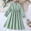Girls' Fitted Ruffled Dress: Fall Children's Fashion Princess Dress