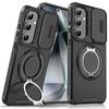 Armor Magnetic Holder Phone Case for Samsung A55 A35 A25 A15 A54 A14 A23 A13 5G 4G A03S Slide Camera Protection Shockproof Cover
