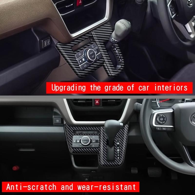 RHD For Daihatsu MOVE 2025 2026 ABS BLACK Central control gear shift trument air condition switch panel Interior Accessories