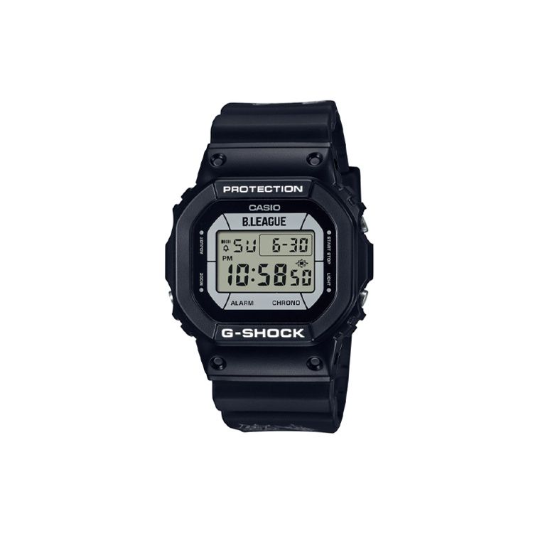 Casio G-Squad Series × B.League 5600 Series 200M Water Resistant Quartz Movement Resin Strap Watch Men watches Black DW-5600BLG21-1JR Black Strap