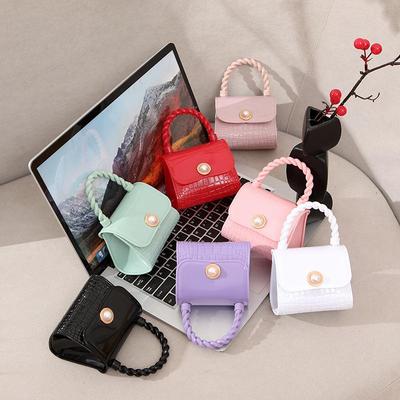 Kinder Sommer Umhängetasche g PVC Perle Jelly Bag Neue Mode Mädchen Mini Jelly Handtasche Kleines Mädchen Geldbörse Schultertasche