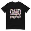 Christian Floral Pearl Design God Is My Strength Tshirt