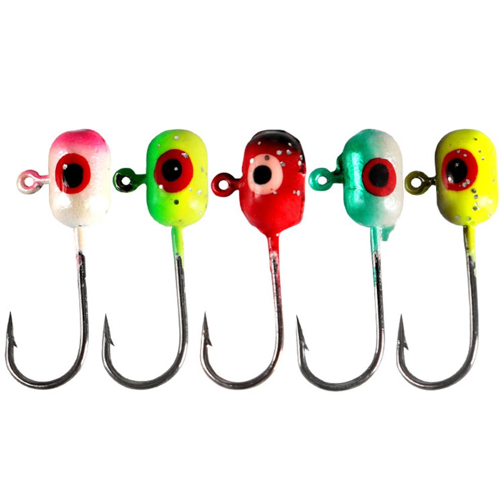 25pcs Artificial Fishing Hooks Luminous High Carbon Steel Winter Ice Fishing Jigs Fishing Tackle