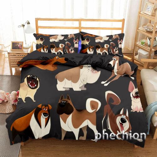 Set copripiumino e federa per bassotto 3D, set di biancheria da letto singolo, matrimoniale, queen size