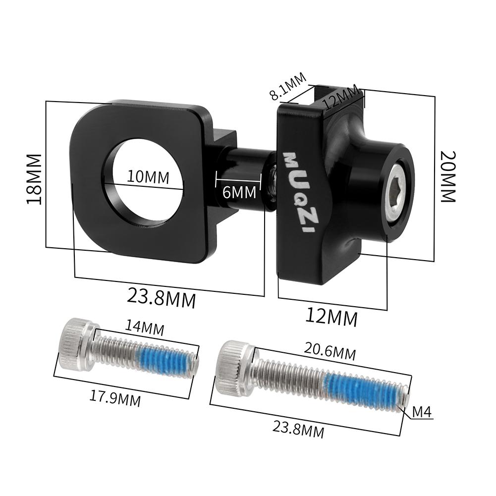 

5-1PC Bicycle Chain Adjuster Aluminum Alloy CNC Bike Chain Tension Bolt Screw DIY Modification for Single Speed Bicycle Parts