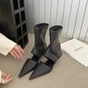 Fashion Pumps Footwear New In Ladies Stretch Shoes Designer Female Slip On Fashion Pointed Toe Woman Low Heels Sandals Ankle Boots
