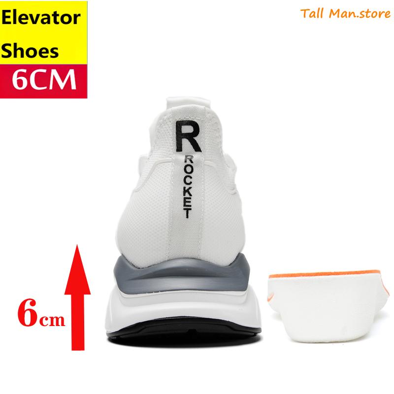 Schuhe mit Erhöhung für Herren, Turnschuhe, lässige Sportschuhe, die die Höhe erhöhen, größere Schuhe, erhöhte Einlegesohle um 6 cm