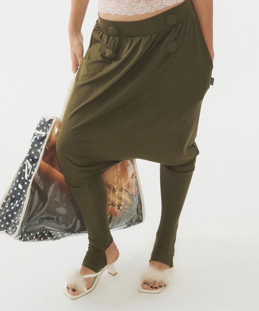 SCULPTOR Baggy Leggings Pants Khaki