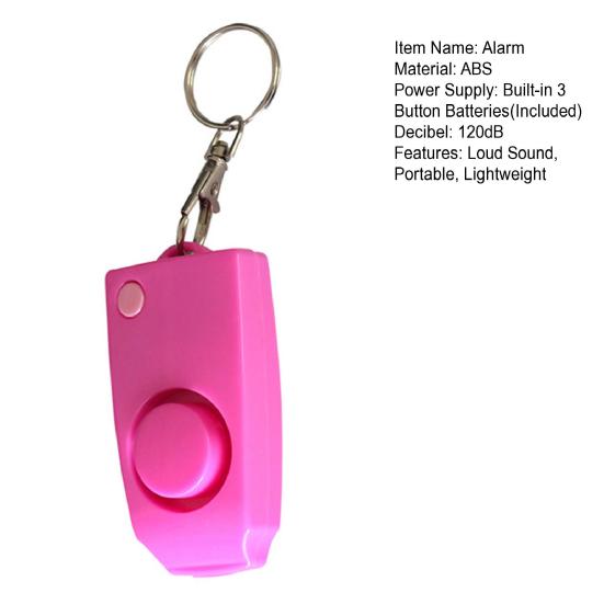 Yousheng Women Personal Safety Alarm 120dB Loud Sound Portable Lightweight Battery Powered Kids Girls Elderly Panic Alarm Device Keychain